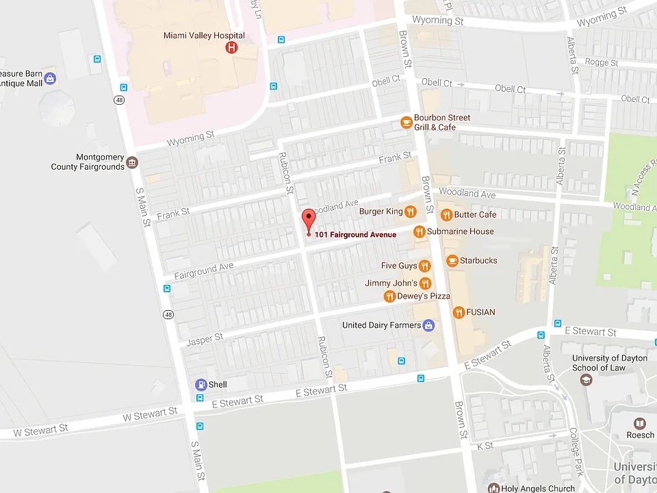 Map of surrounding area