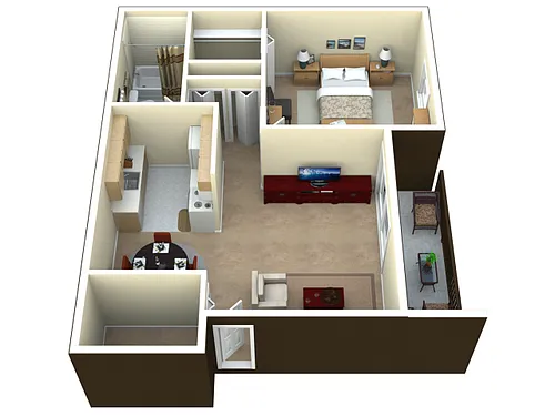 Floor plan 1 Bedroom Phase I