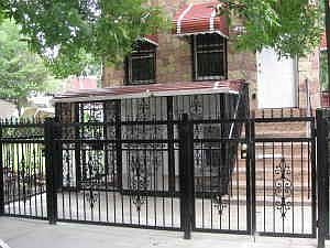 new gates and fence and front yard