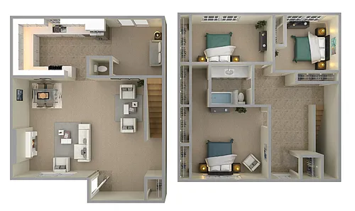 Floor plan 3 Bed 1.5 Bath