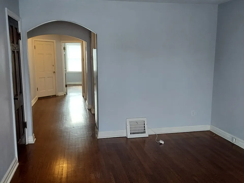 Hall to Kitchen and bath and Bedroom.