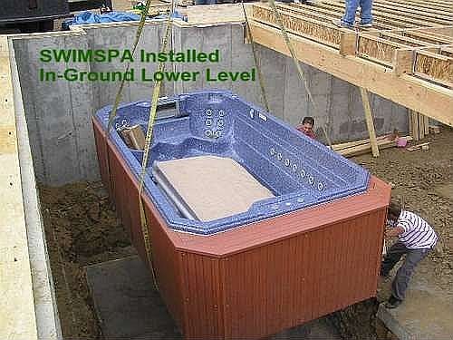 Swimspa going in the ground level