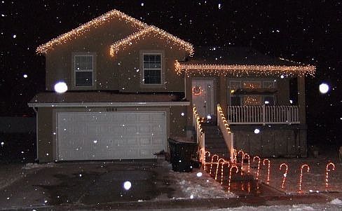 Front of house during winter
