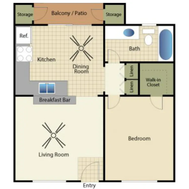 Floor plan One Bedroom