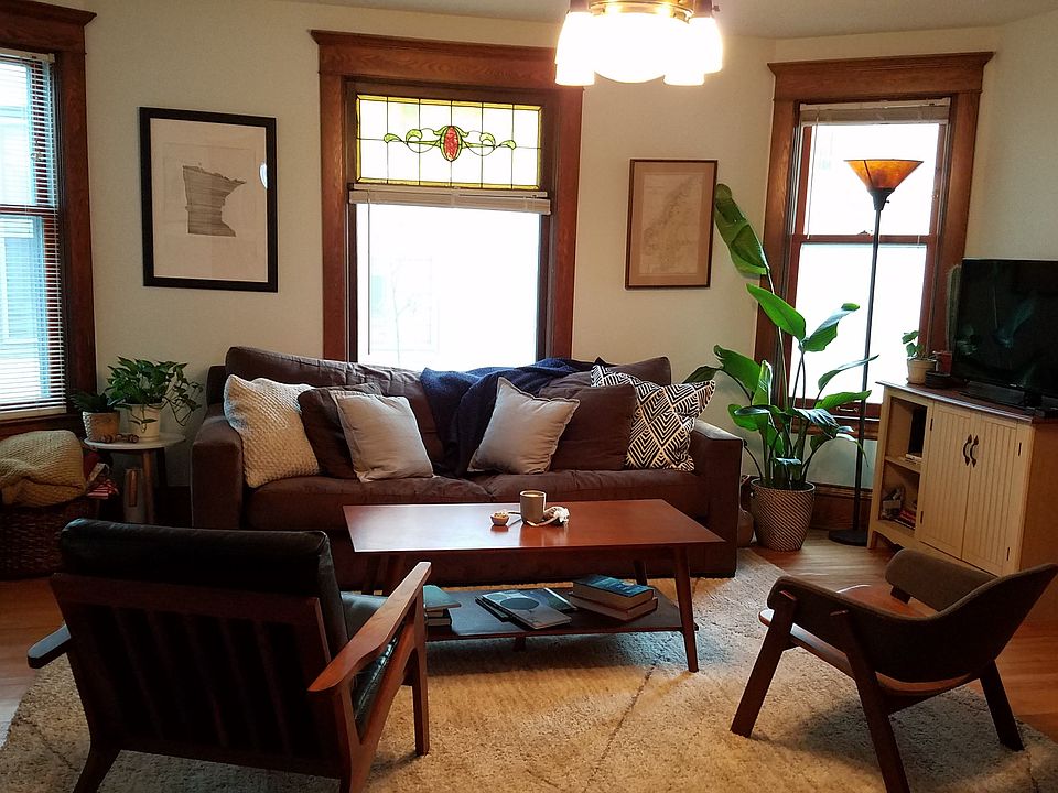 Living room in the center of the home