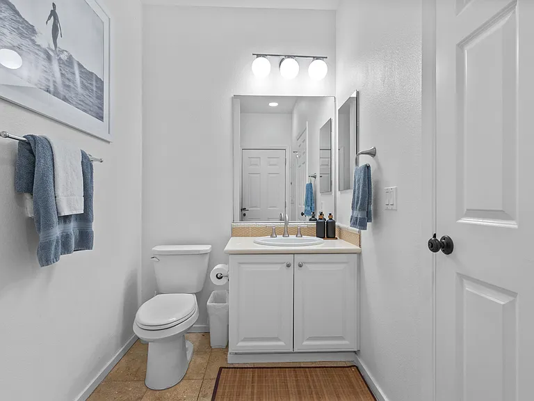 1/2 bath that connects to the outdoor shower