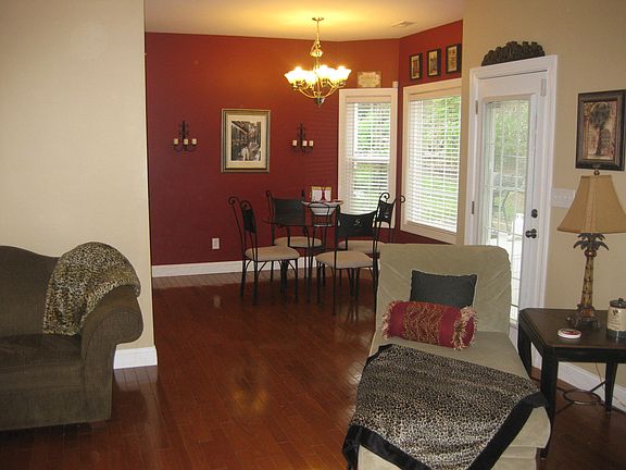 Living room looking into kitchen