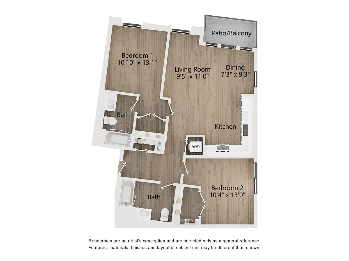 Floor plan 2 BR TYPE B
