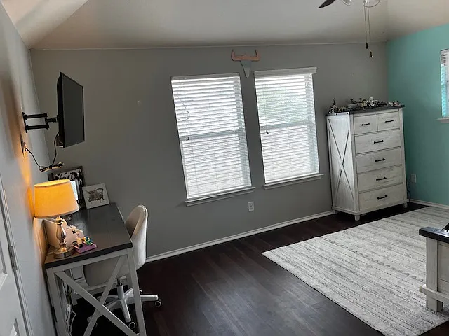 Upstairs game room/media area.
