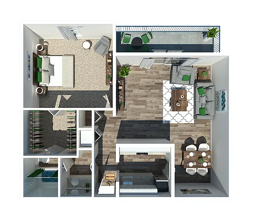 Floor plan 1 Bedroom 1 Bath