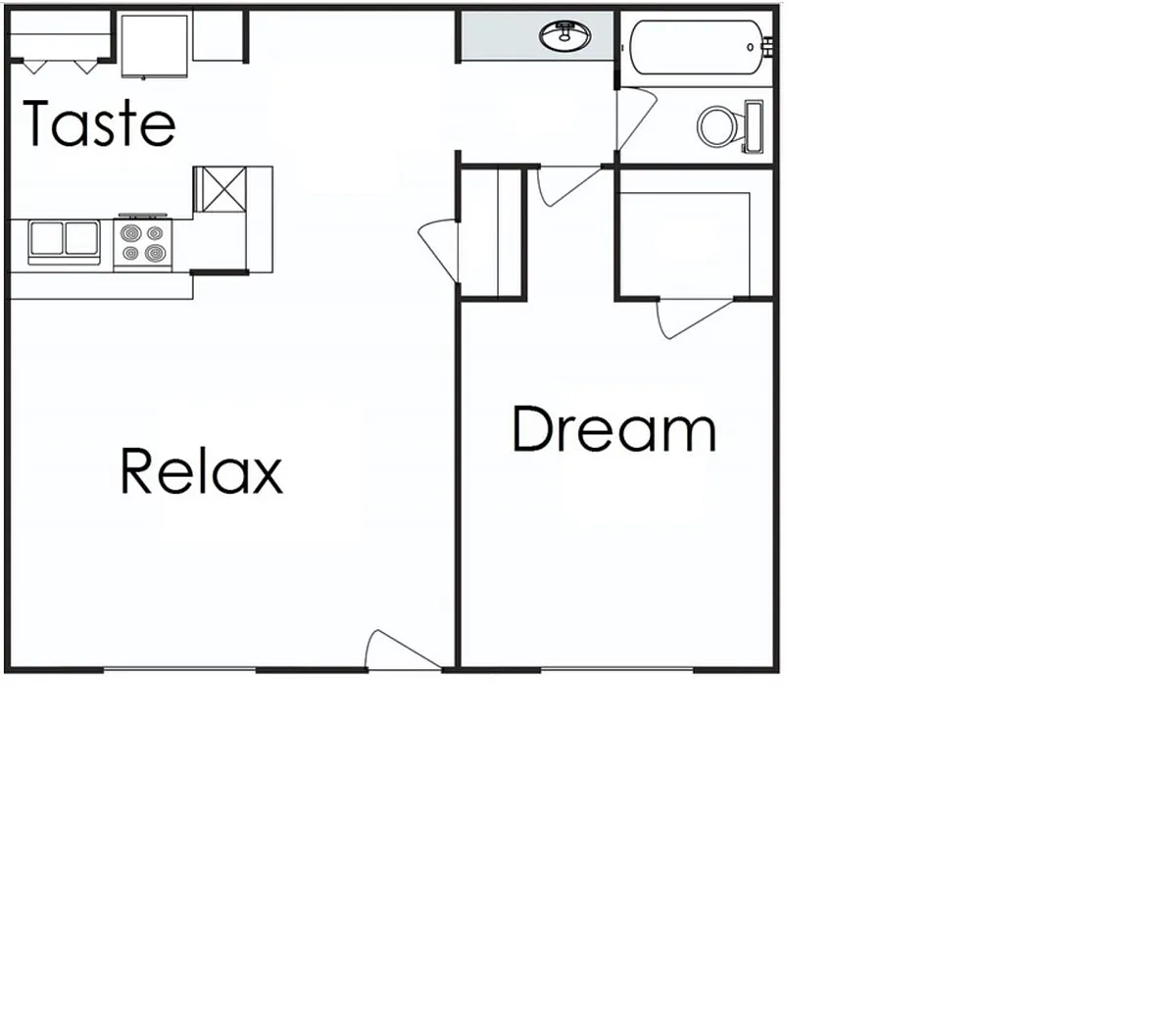 Floor plan One Bedroom