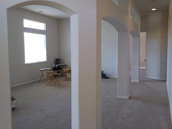 View from Entryway onto living and dining room