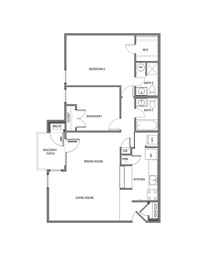 Floor plan 2 Bedroom