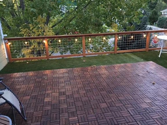 Over sized deck off master bedroom