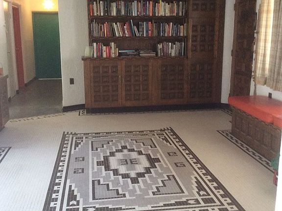 Family room with built ins