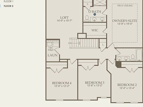Hampton Floor Plan, Quick Move-In Home, Floor 2