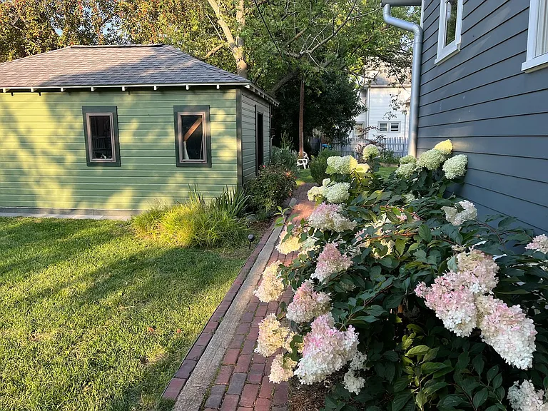 recycled brick paver path ways thruout the properties, connecting residents to back yards / garden paths.