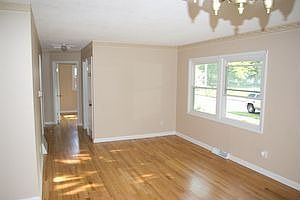 Living room, hall to bath and bedrooms