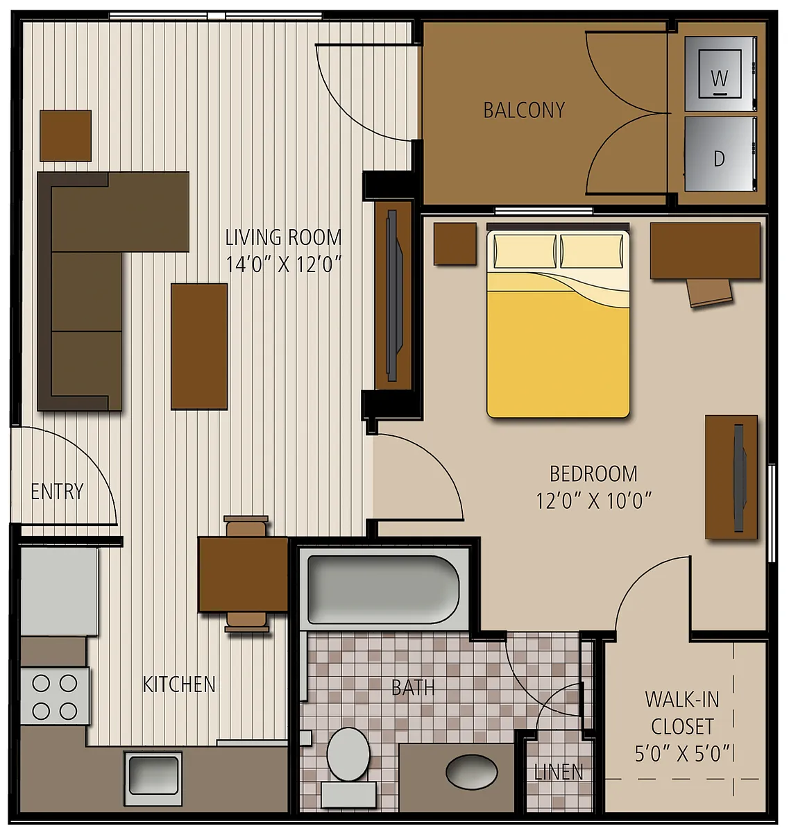 Floor plan Wimberly 1x1