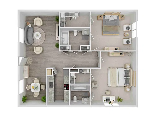 Floor plan 2X2-E