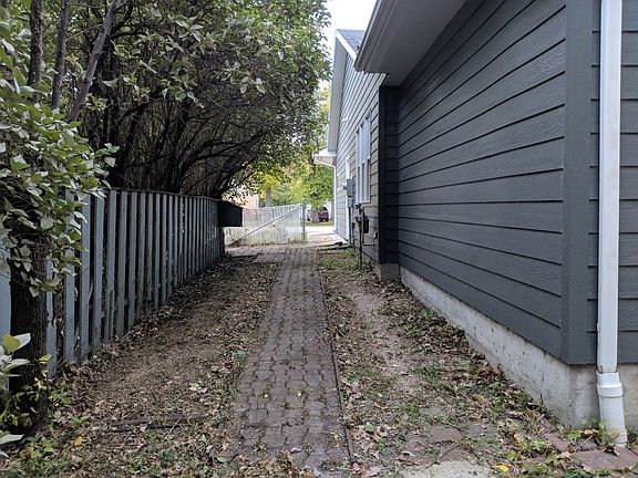Garage path back view