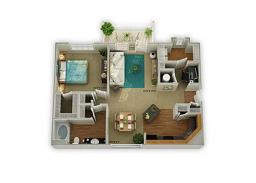 Floor plan The Carriage w/ Attached Garage