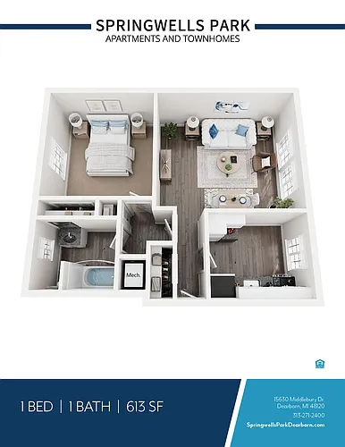 Floor plan 1 BED 1 BATH