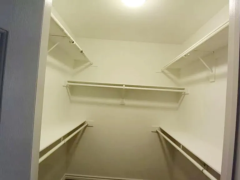 Spacious master walk in closet