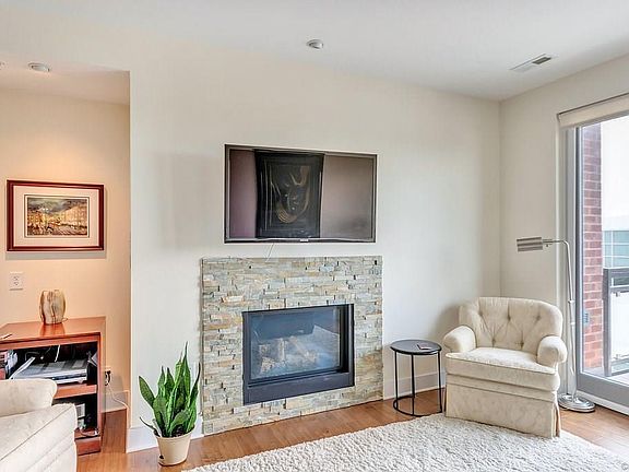 Gas fireplace and wiring for flat screen mounted TV above