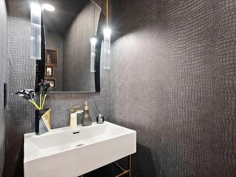 Main level powder room