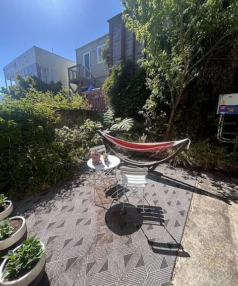 Backyard space, shared with neighbor unit.