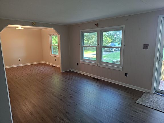Living room and dining room