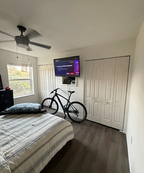 Two large closets.