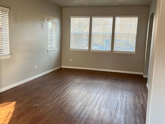 Living room with low maintenance flooring.