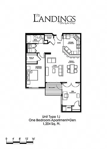 Floor plan One Bedroom J