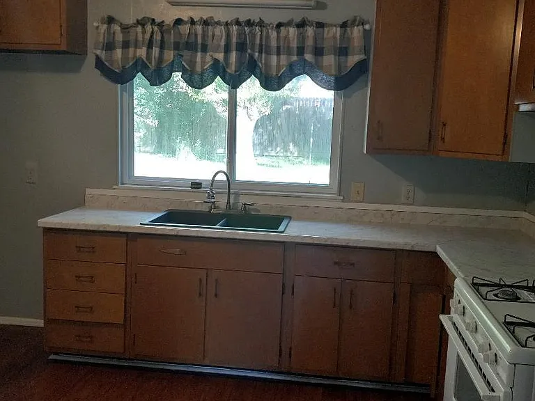 Kitchen thru backyard window