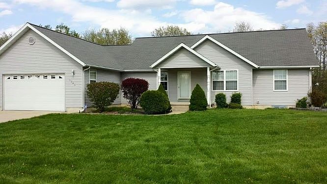 Fr of house attach. garage