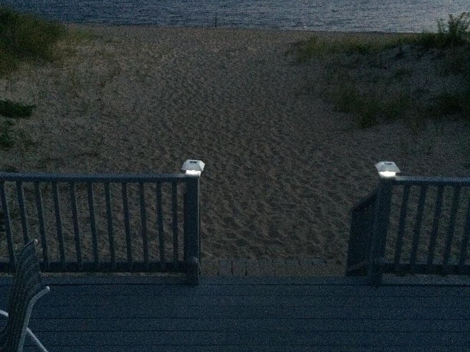 Dusk, on the deck looking seaward.