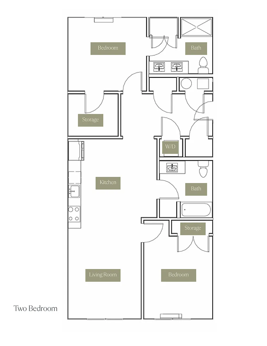 Floor plan Two Bedroom