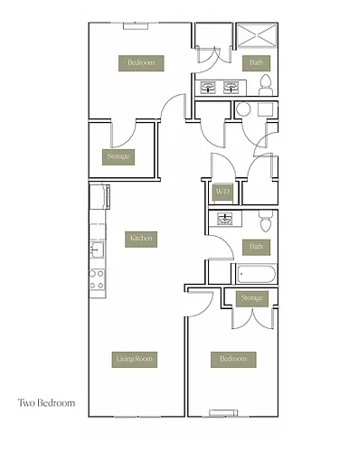 Floor plan Two Bedroom