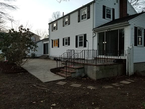 View from spacious back yard