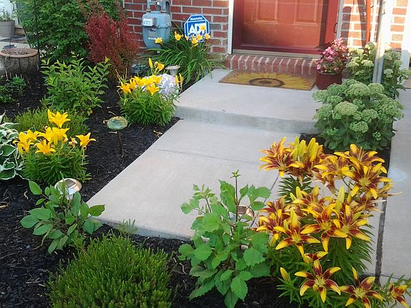 Front Entry Summer Flowers