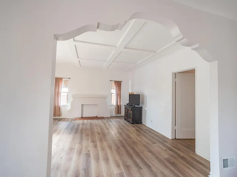 Dining room looking into living room