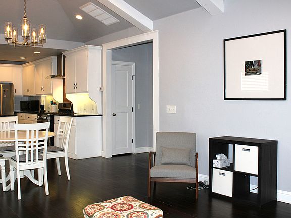 dinning area; 
hall to second bedroom and bath