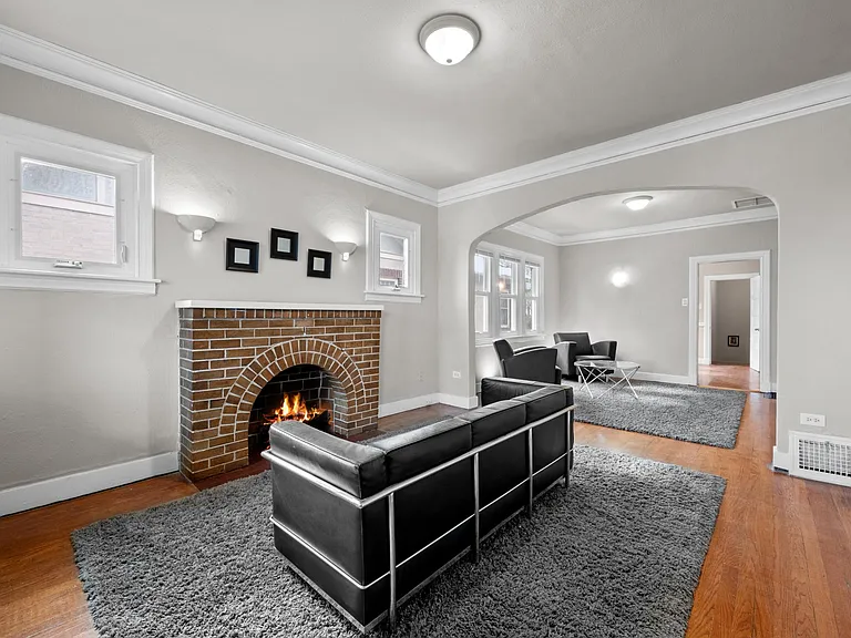 1920's charm! Spacious double living room/dining room. Bright and open!!