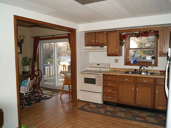 kitchen open to dining room