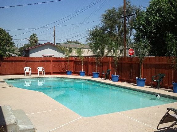 relaxing backyard with pool