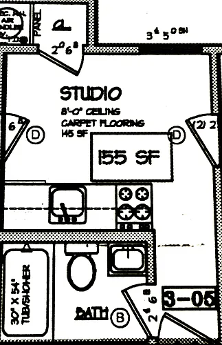 Floor plan Studio A
