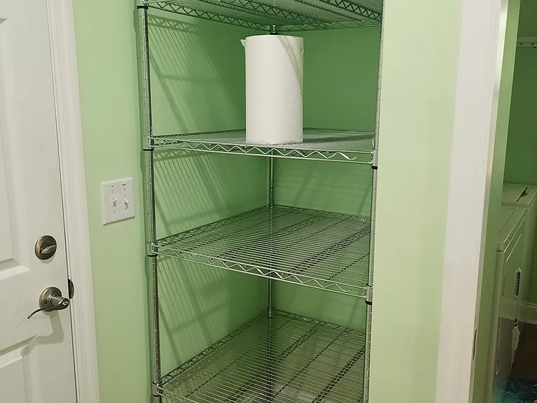 Pantry, nice strong shelves.