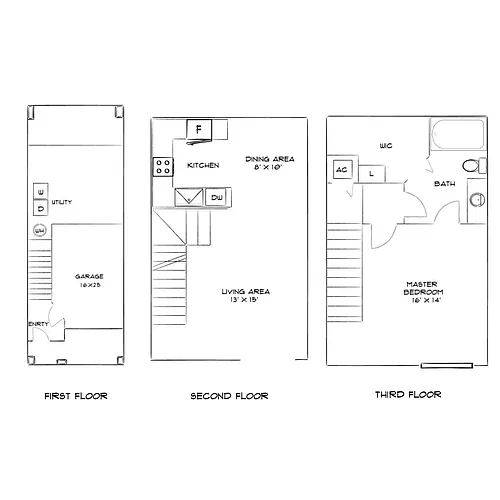 Floor plan Design 1C Townhome
